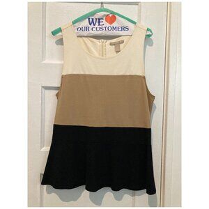 Banana Republic Colorblock Peplum Top (size 12)